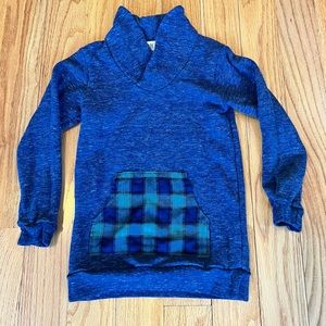 BOYS size 6 Thimble Collection plaid pocket sweatshirt - NWOT